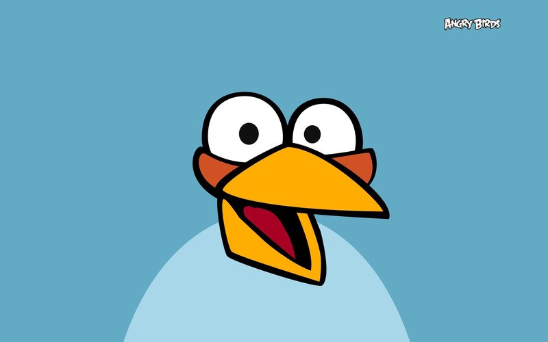 Blue Angry Bird — Playful