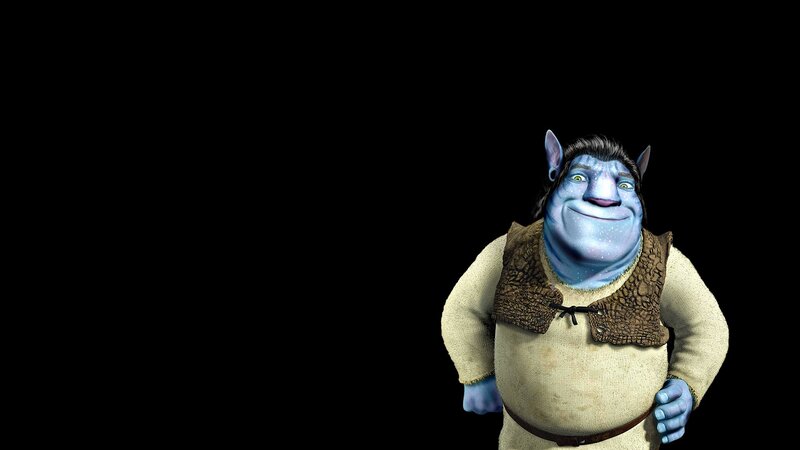 blue animated character portrait