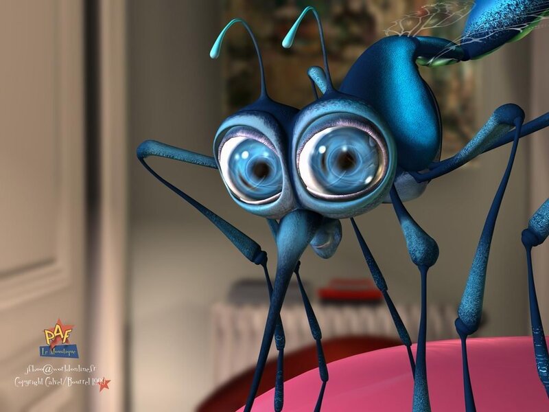 Blue Animated Fly — Curious