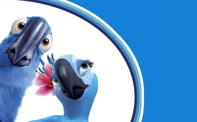 Blue Animated Parrots