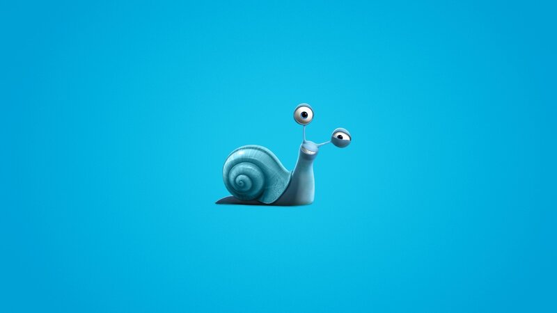 Blue Animated Snail