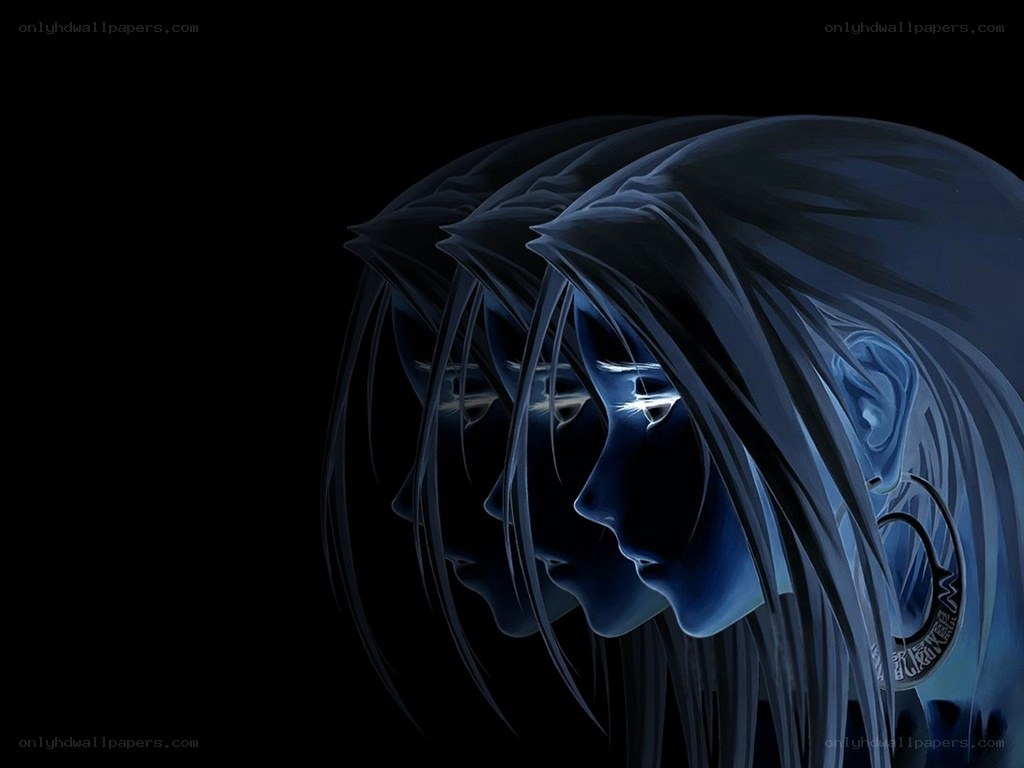 blue anime character profile