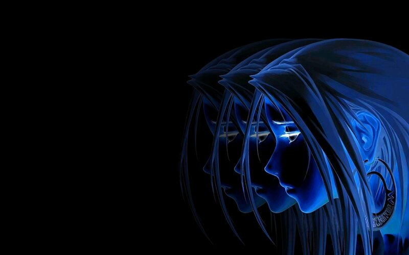 blue anime character profile