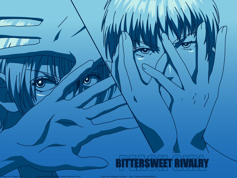 Blue anime rivalry scene