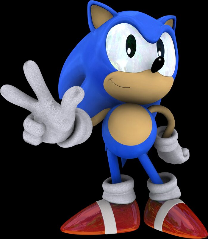 Blue Anthropomorphic Hedgehog — Friendly