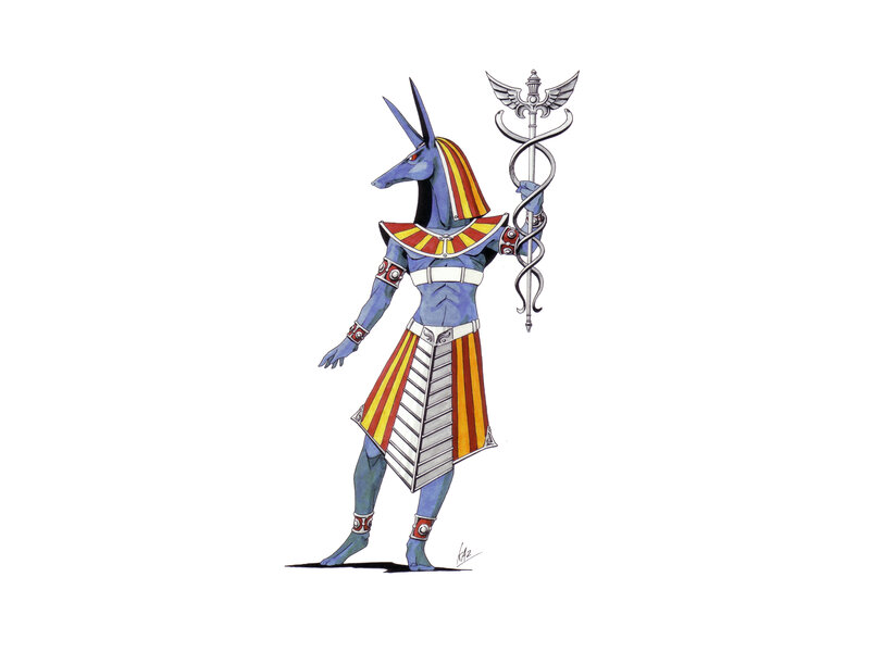 Blue Anubis Figure