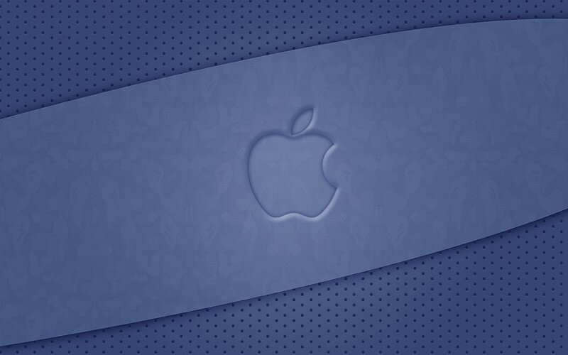 blue apple logo background