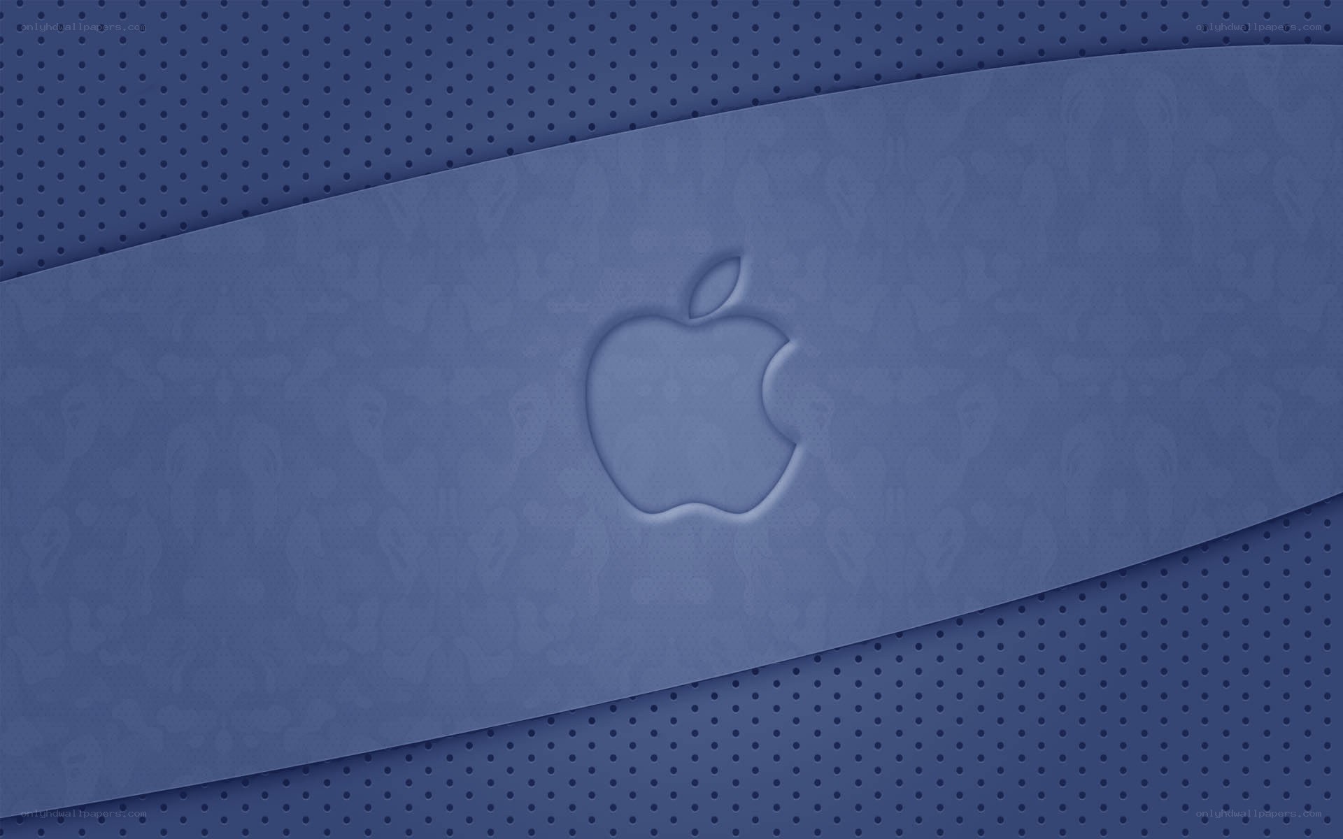 blue apple logo background