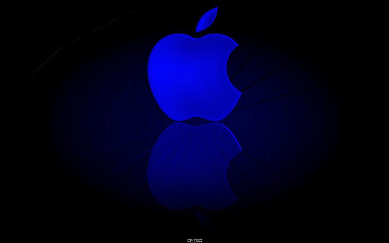 Blue Apple Logo — Dark