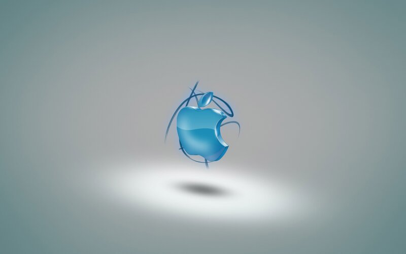 blue apple logo design