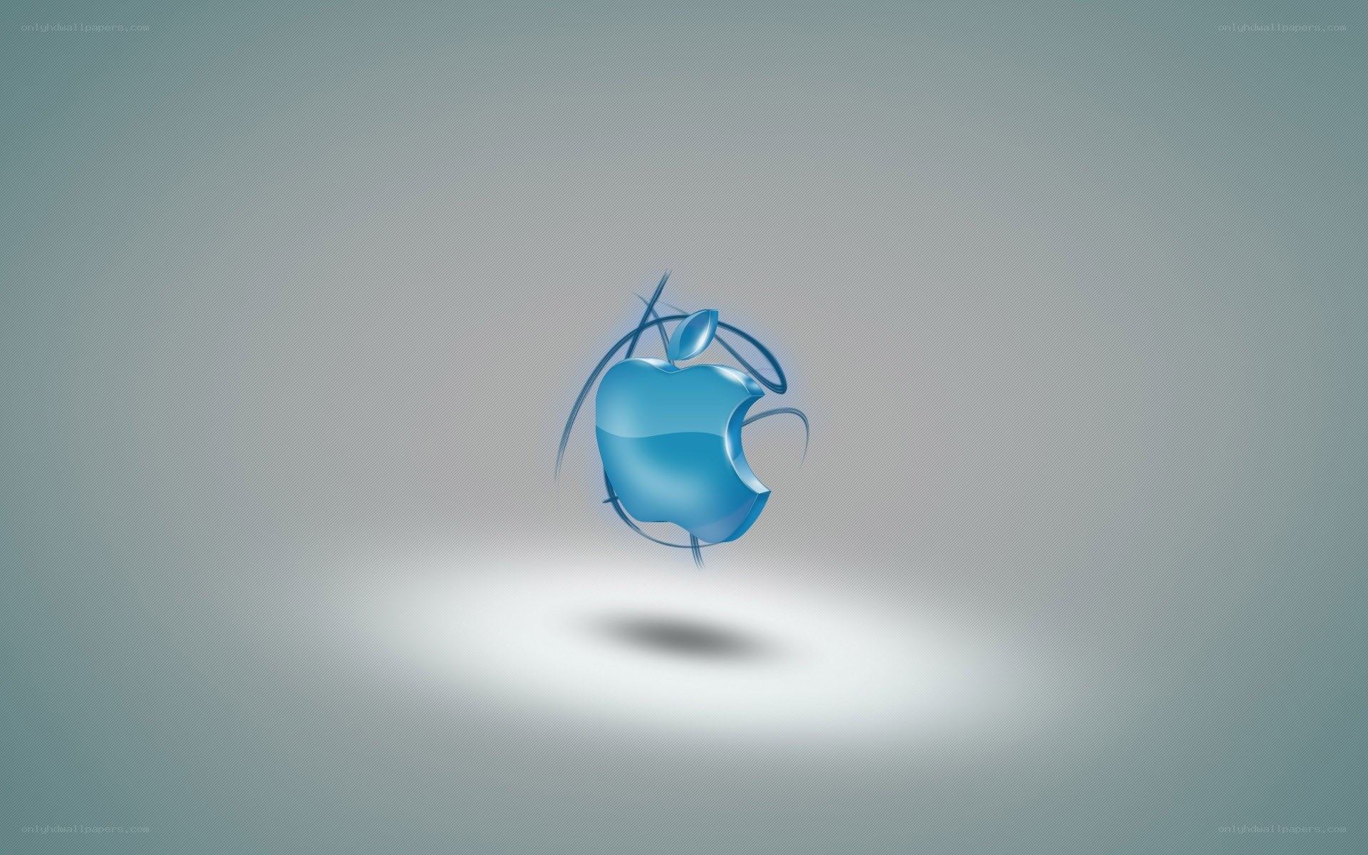 blue apple logo design