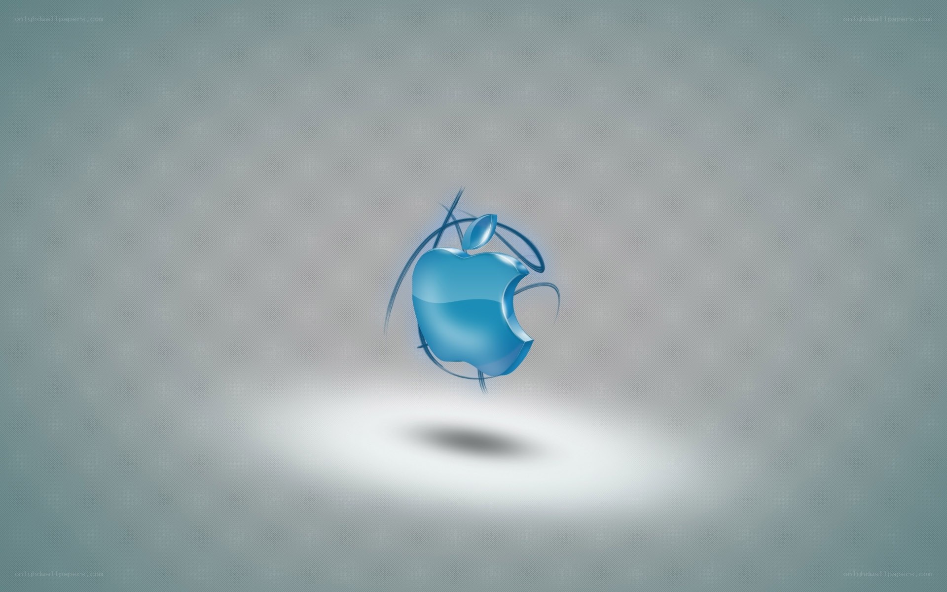 blue apple logo design