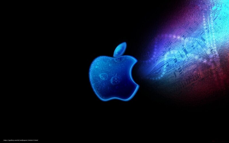 Blue Apple Logo — Dramatic