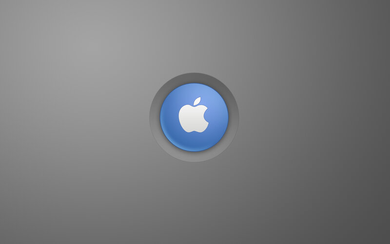 Blue Apple Logo — Gray
