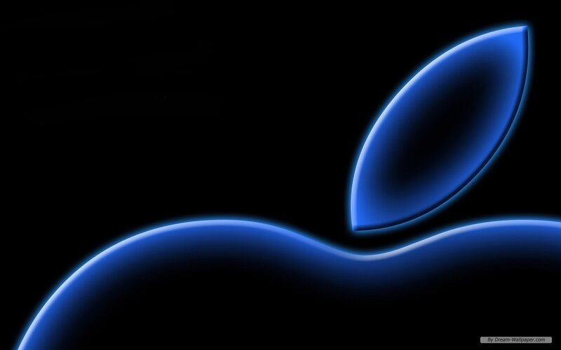 Blue Apple Logo — Minimalist