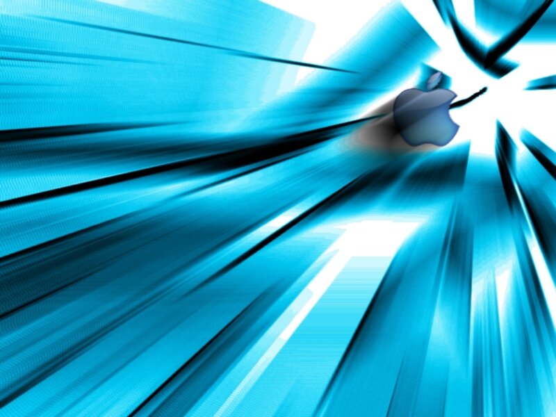 Blue Apple logo motion