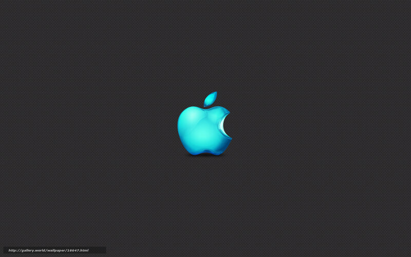 blue apple logo on dark background