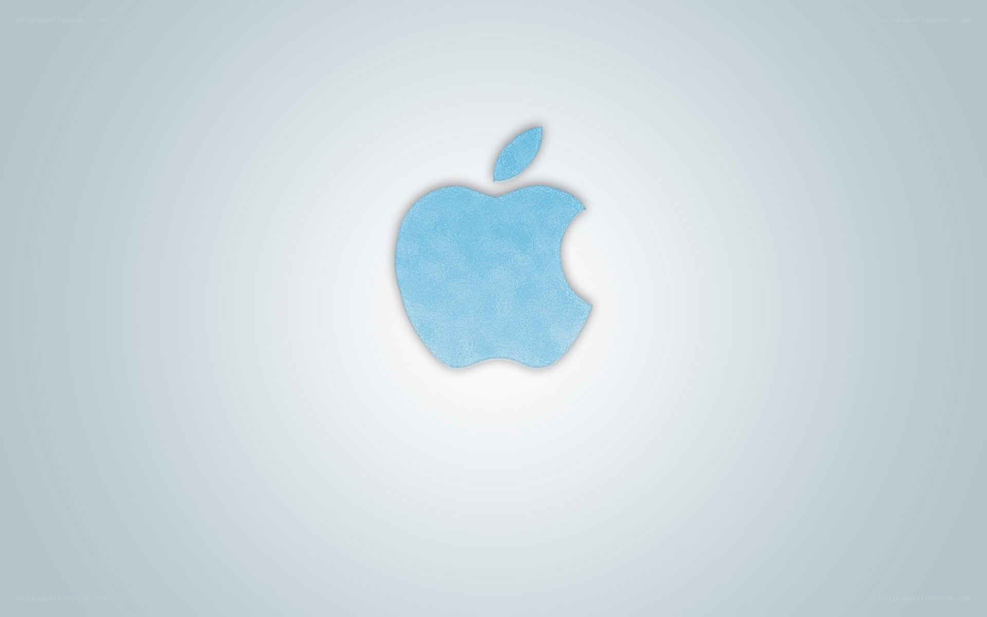 blue apple logo on white