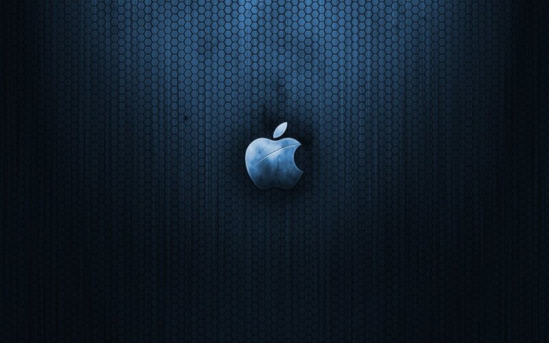 blue apple logo wallpaper
