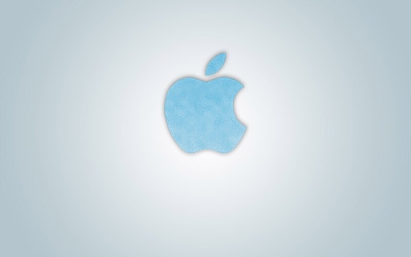 blue apple logo wallpaper