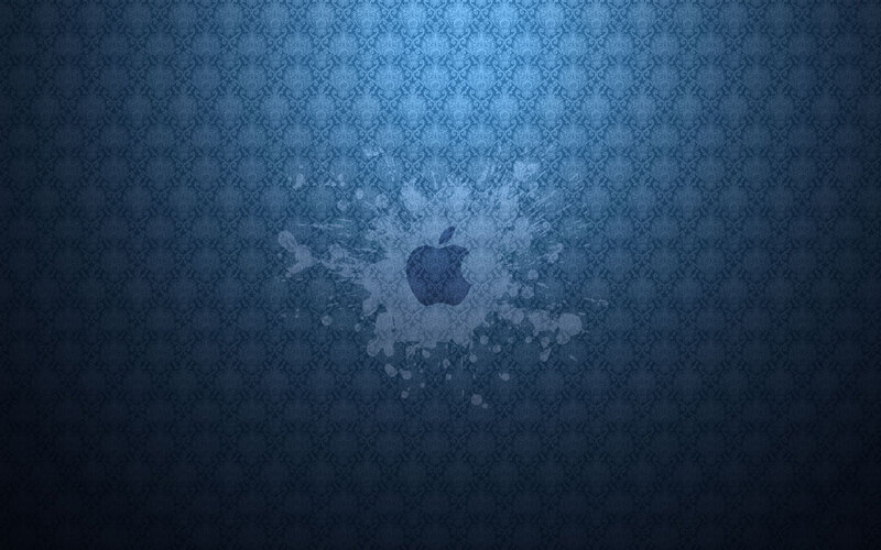 blue apple logo wallpaper