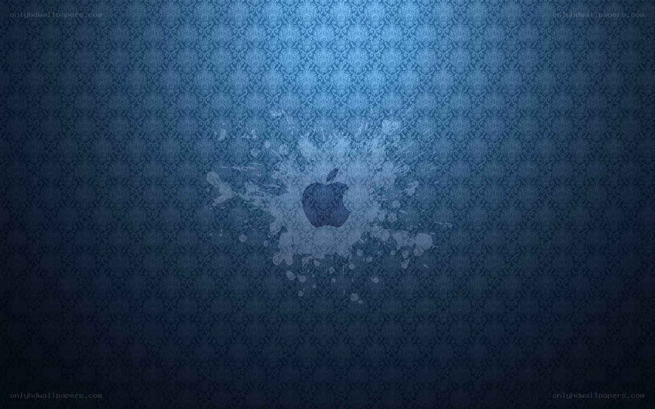 blue apple logo wallpaper