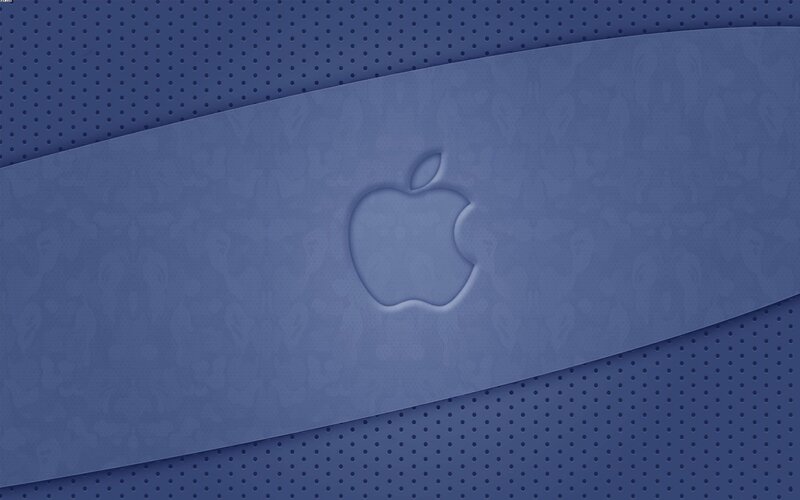 blue apple logo wallpaper