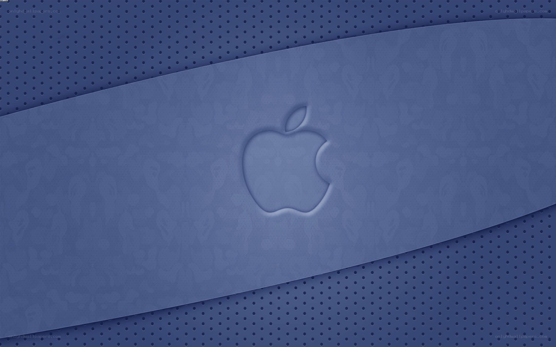 blue apple logo wallpaper