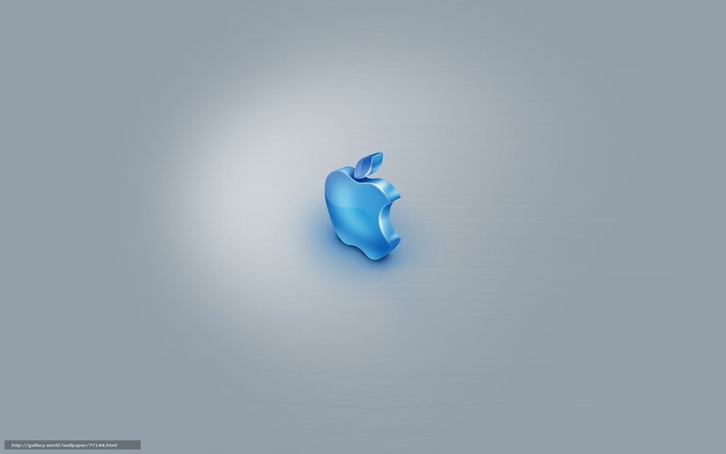 Blue Apple Logo Wallpaper