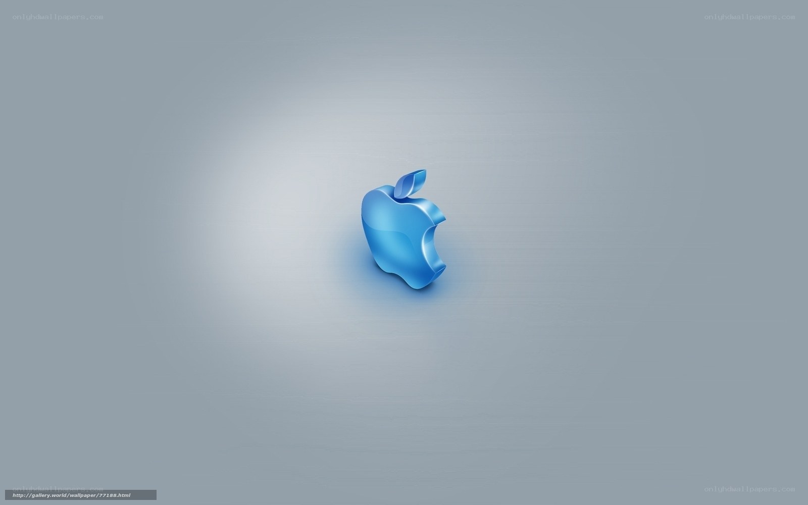 Blue Apple Logo Wallpaper