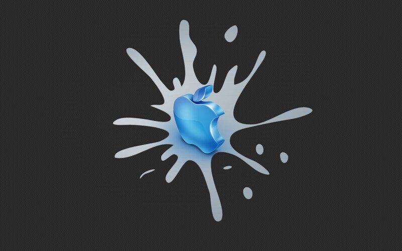 blue apple splash logo