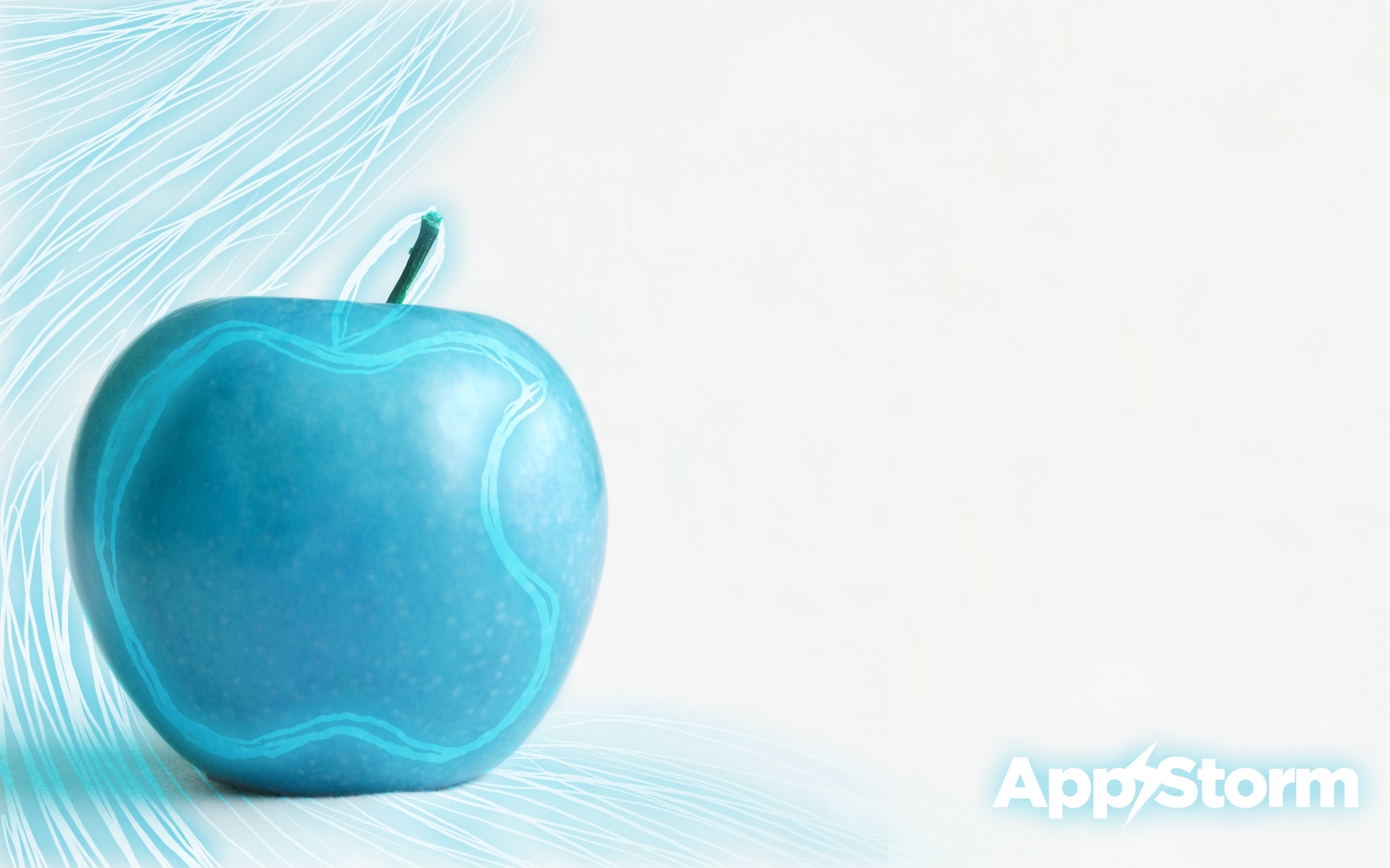 blue apple with appstorm logo