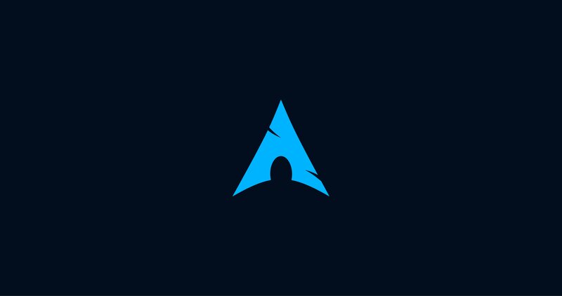Blue Arch Logo — Minimalist, Vector Art