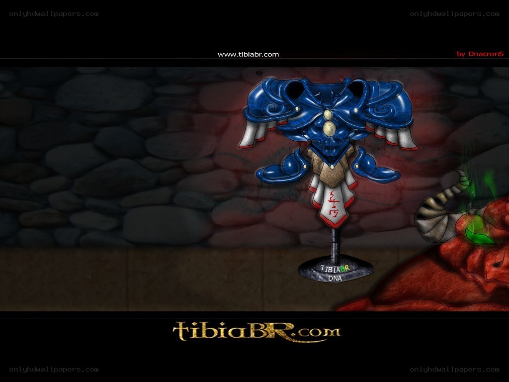 Blue armor model on display