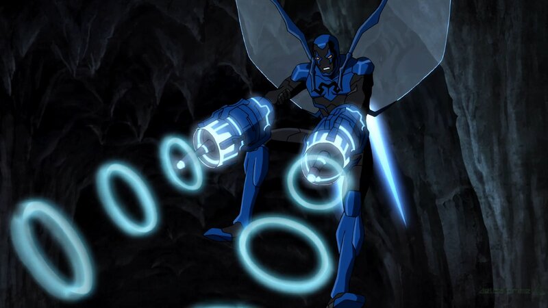Blue Armored Character — Dramatic, Night