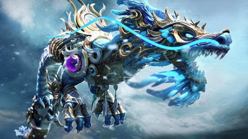 Blue Armored Dragon — Dramatic