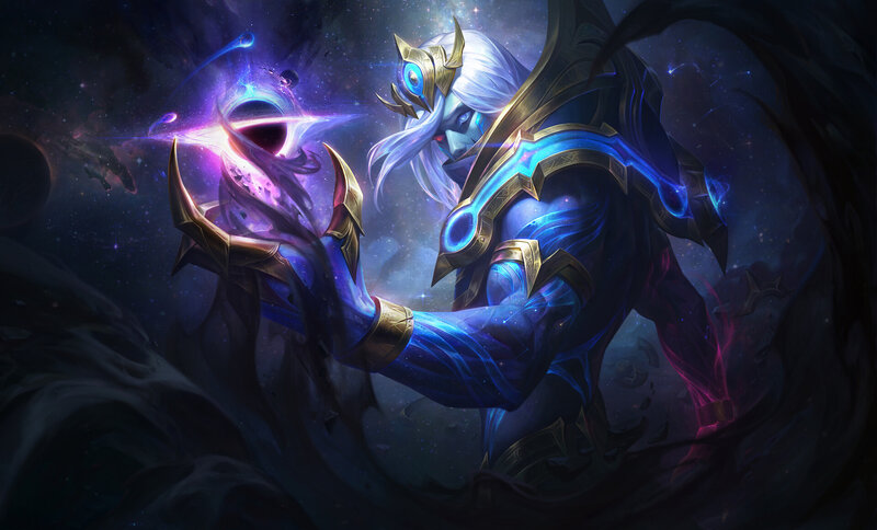 Blue Armored Figure — Dramatic, Night
