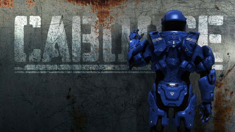 Blue Armored Soldier — Dramatic, 3d Render