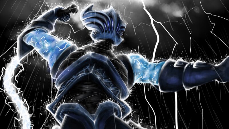 Blue-armored Warrior — Black