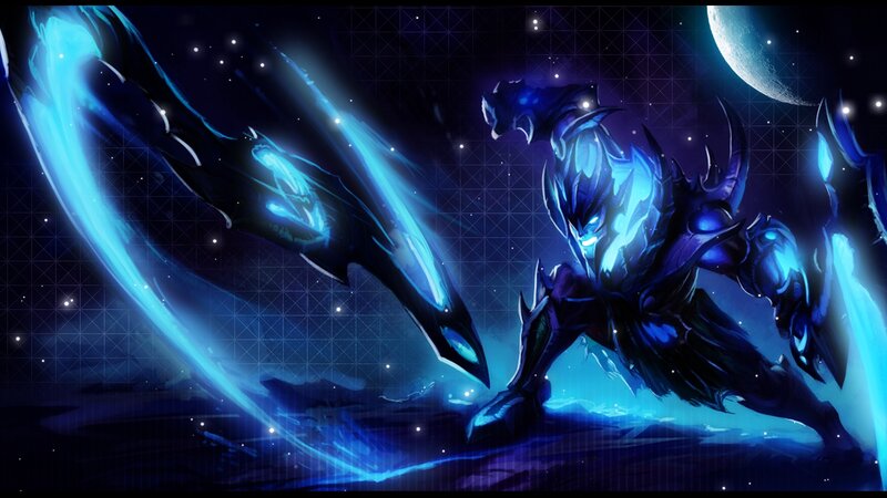 Blue Armored Warrior — Dramatic, Night, Digital Art