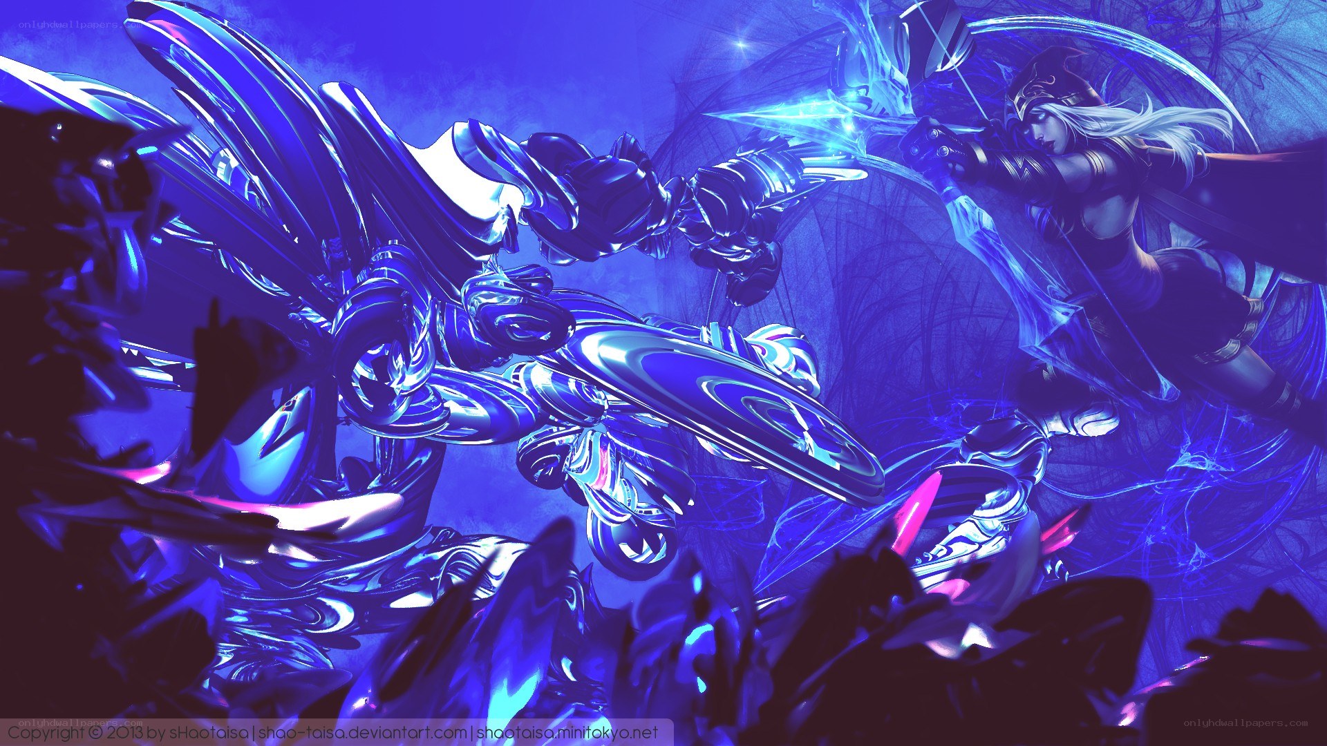 blue armored warrior in battle