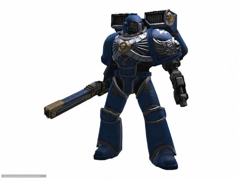 blue armored warrior
