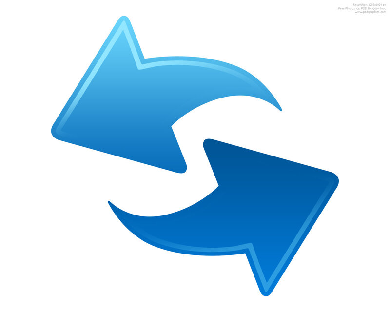 blue arrow icons