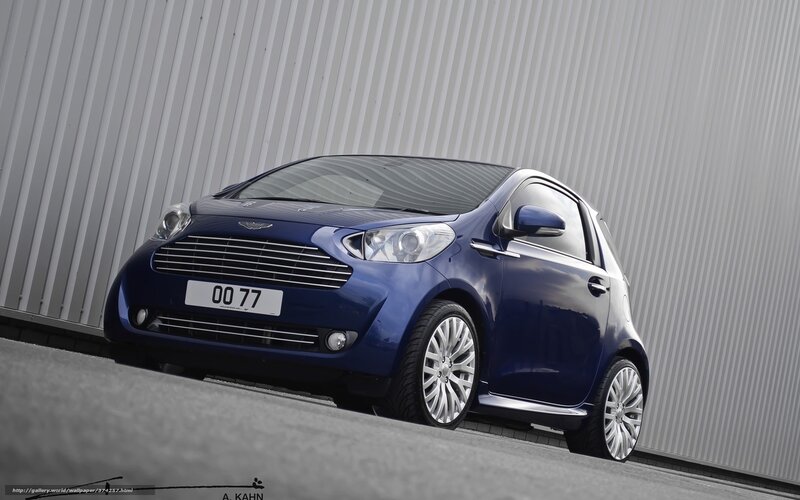 blue aston martin car