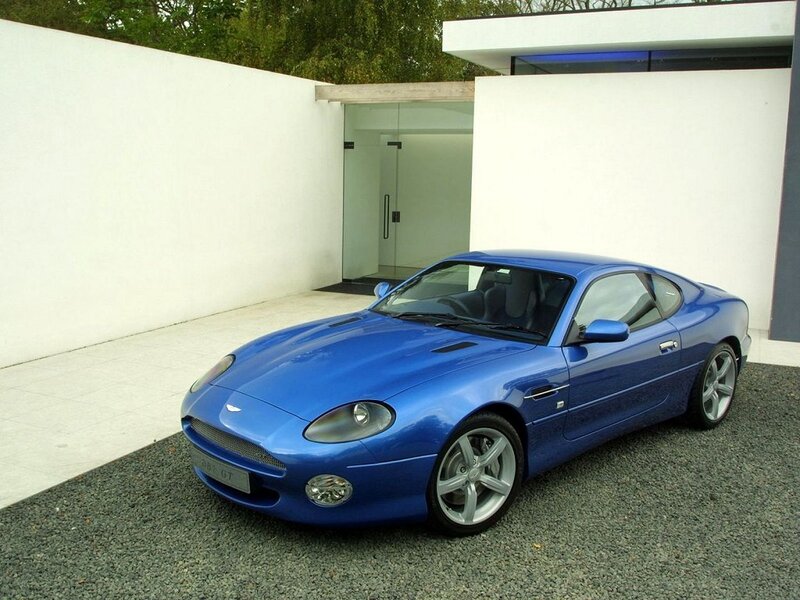 Blue Aston Martin DB7 GT