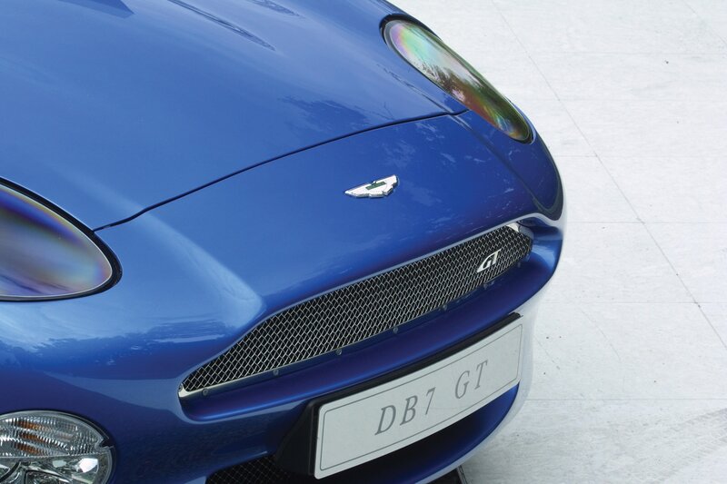 Blue Aston Martin DB7 GT
