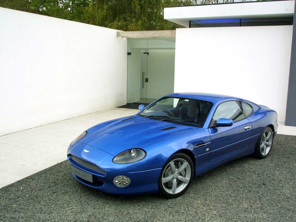 Blue Aston Martin DB7 GT