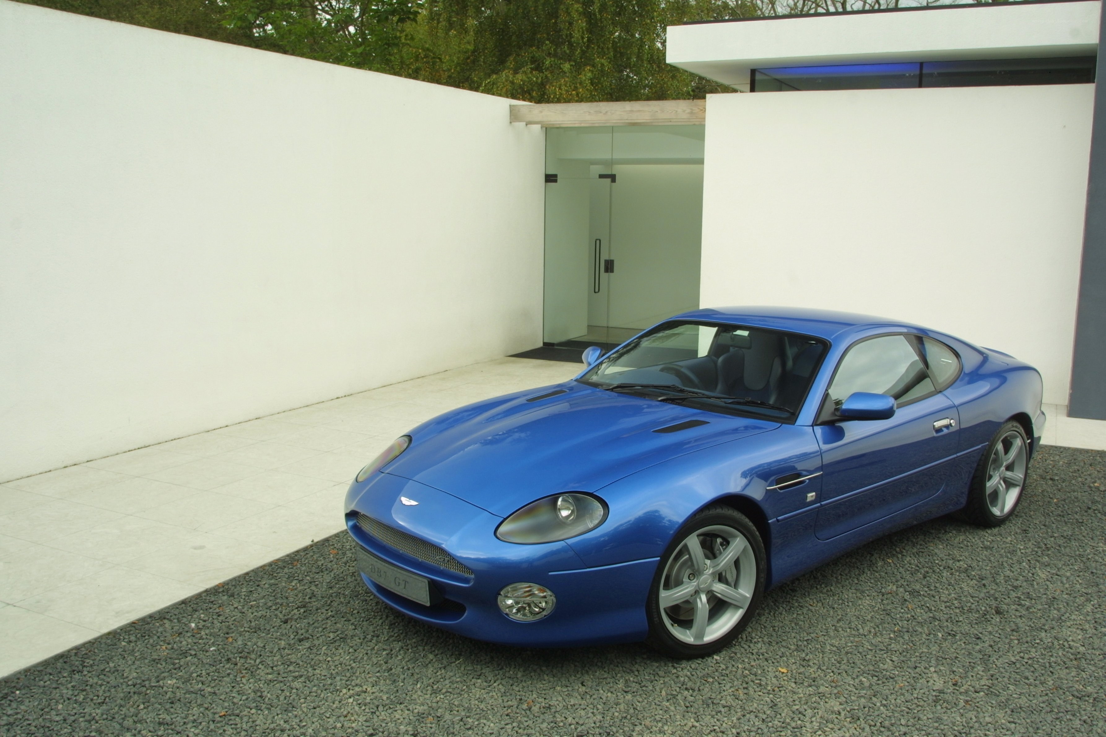 Blue Aston Martin DB7 GT