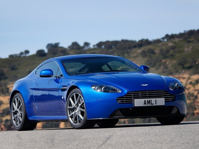 blue aston martin sports car