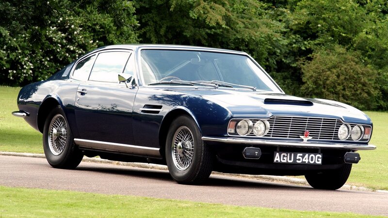 blue aston martin v8